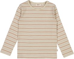 Wheat T-shirt striped LS - Dusty stripe